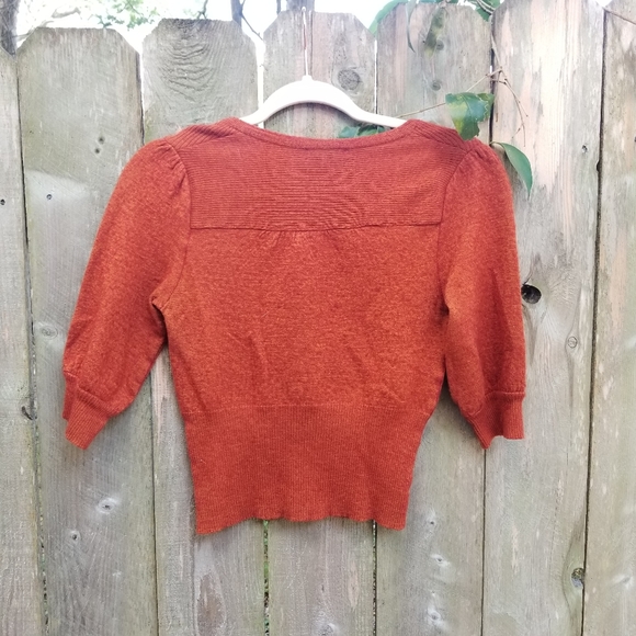 Cropped Rust Cardigan - Picture 3 of 5